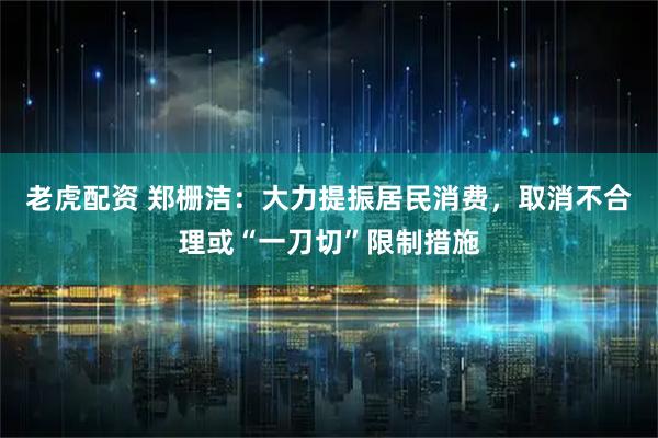 老虎配资 郑栅洁：大力提振居民消费，取消不合理或“一刀切”限制措施